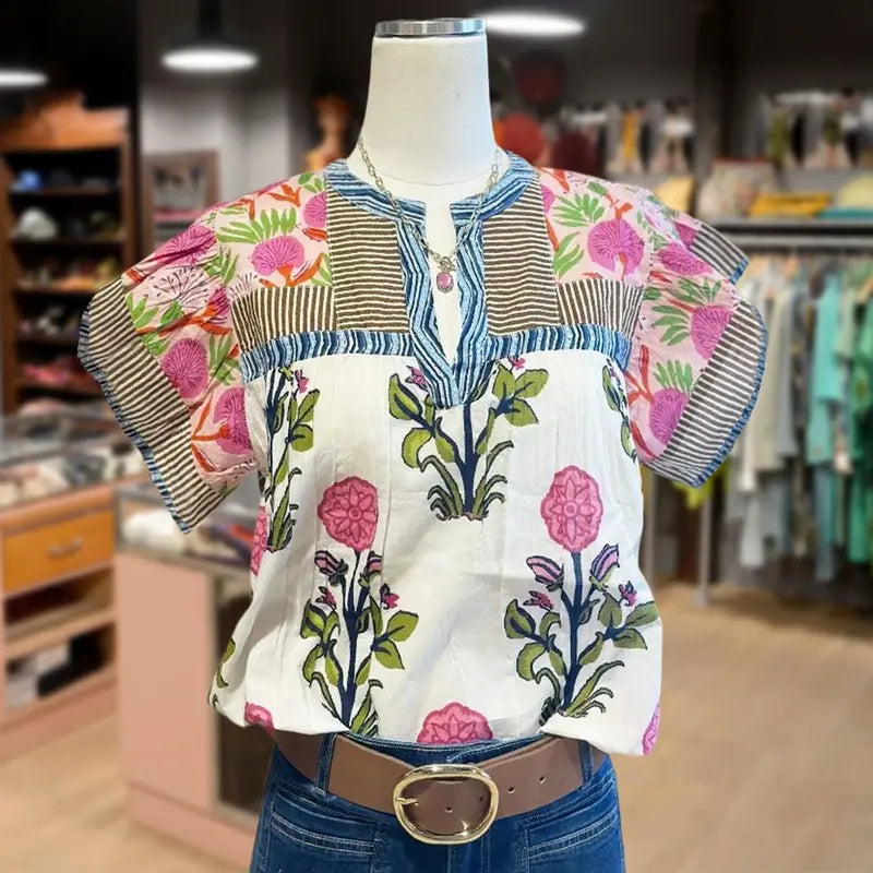 Uriella™ Bestickte Boho-Bluse