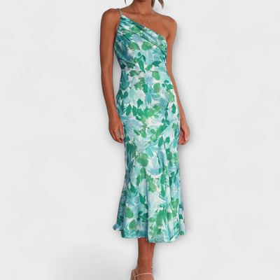 Tabea - Asymmetrisches Blumendruckkleid