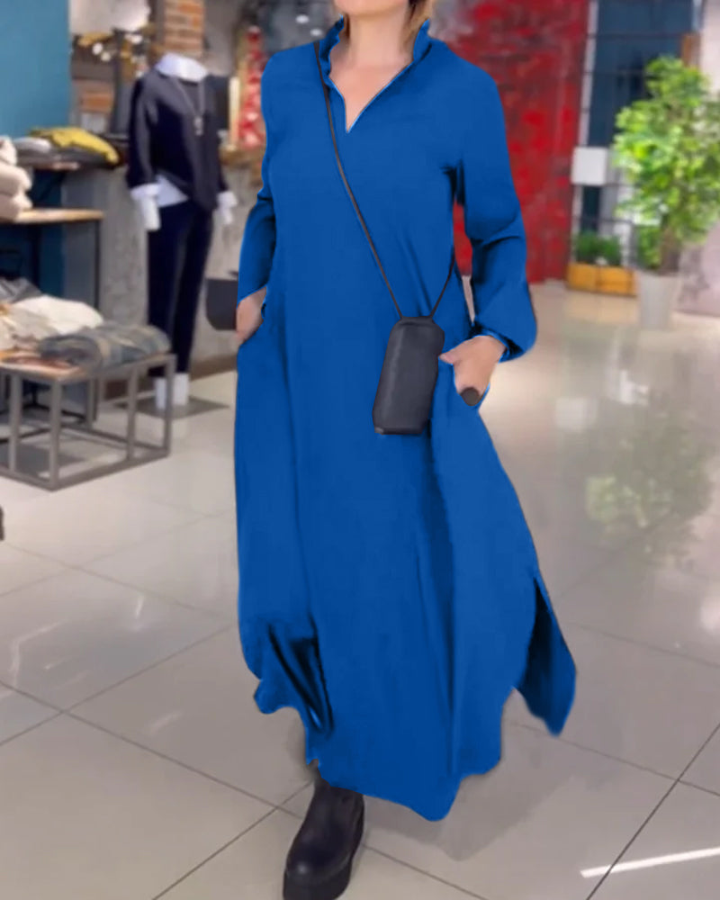 Liora™ – Weites Maxikleid mit Seitenschlitz