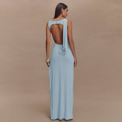 Rieke - Stylisches Maxikleid mit hohem Beinschlitz