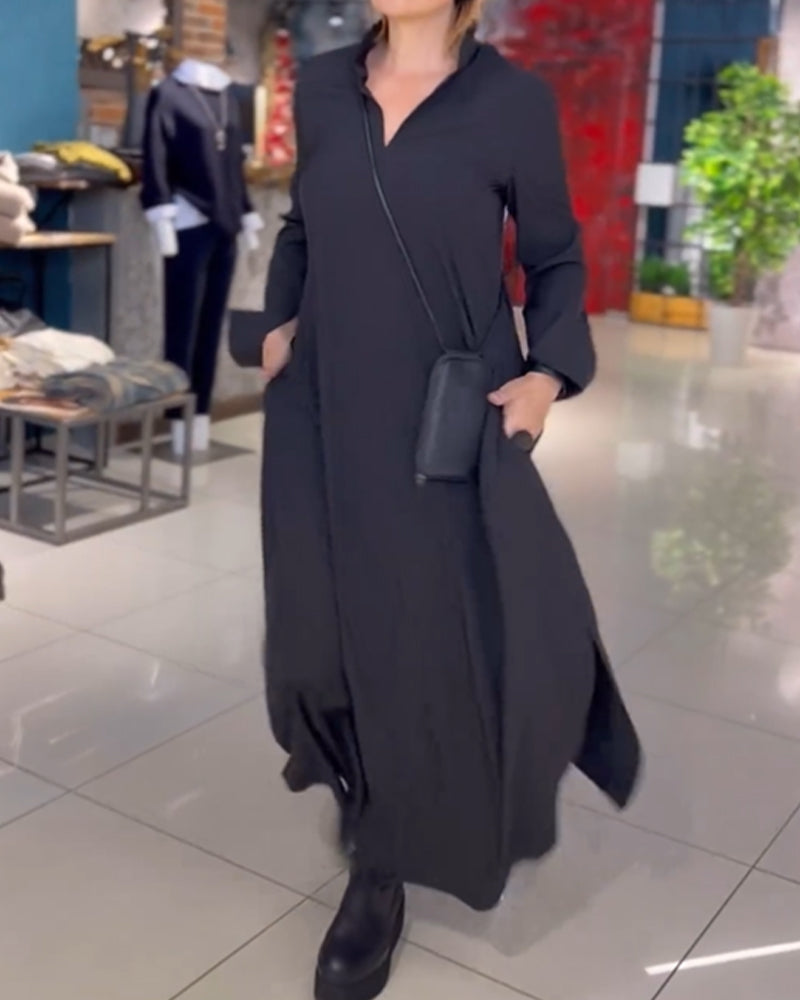 Liora™ – Weites Maxikleid mit Seitenschlitz