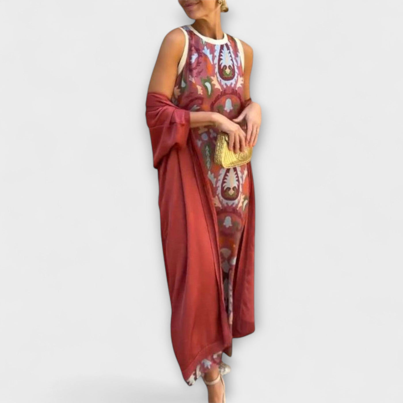 Selviane - Maxikleid mit passendem Cardigan
