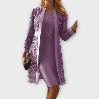 Runa - Elegantes Zweiteiliges Spitzenkleid