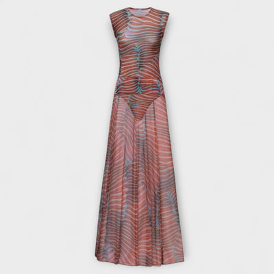 Phoenix - Schimmernder Wellen-Mesh-Bodysuit