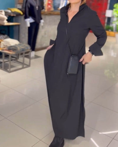 Liora™ – Weites Maxikleid mit Seitenschlitz