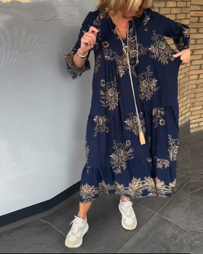 Vintoria™ V-Ausschnitt Vintage-Kleid