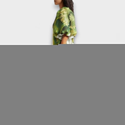Melody - Asymmetrisches Floral-Maxikleid