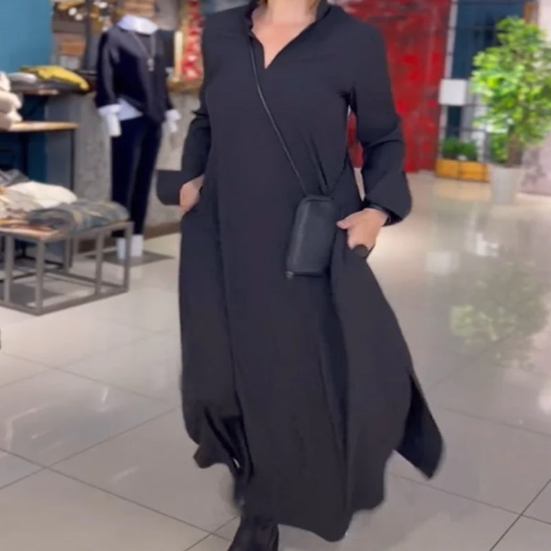 Liora™ – Weites Maxikleid mit Seitenschlitz