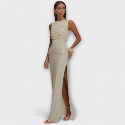 Rieke - Stylisches Maxikleid mit hohem Beinschlitz
