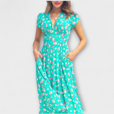 Fienna - Midi Kleid mit Knopfleiste
