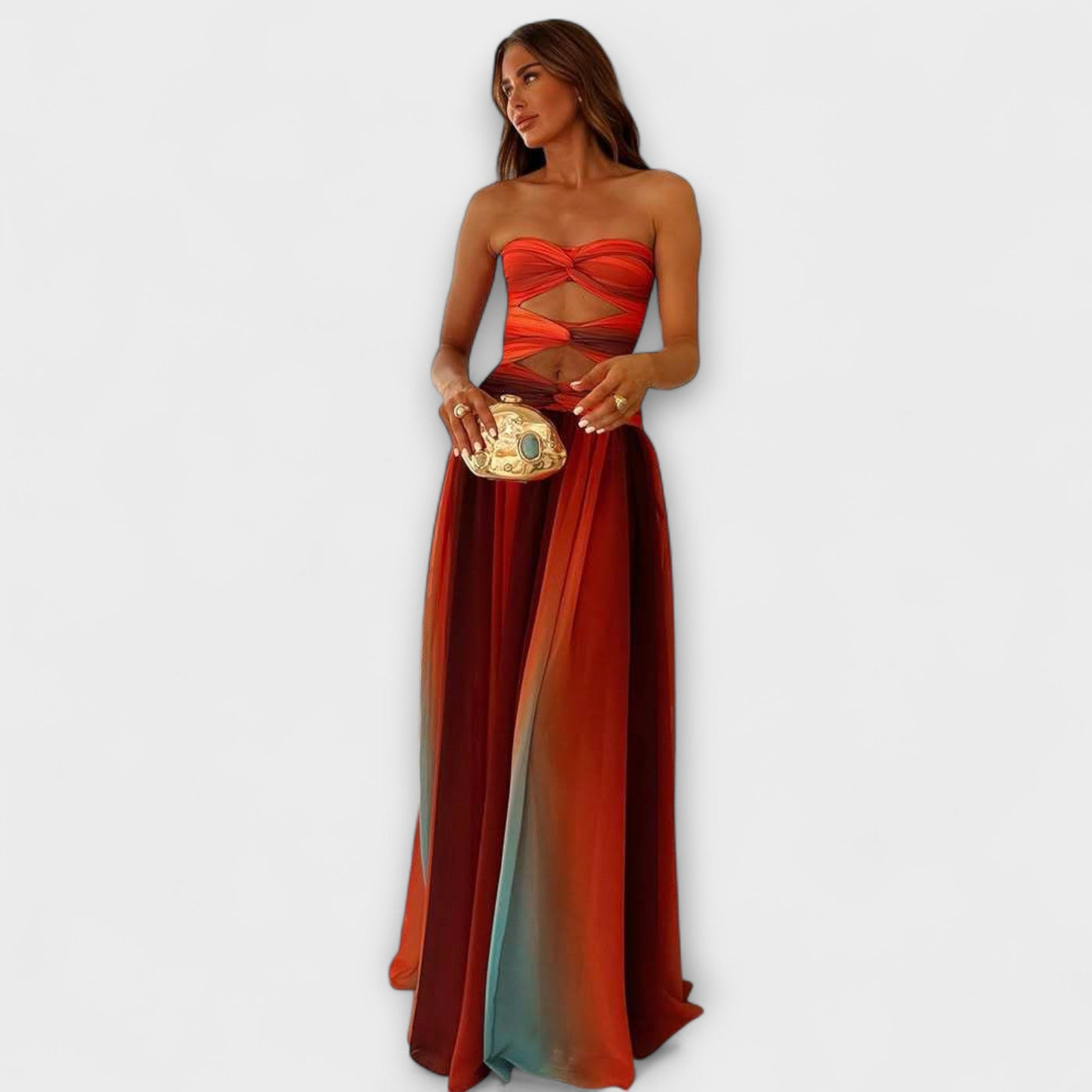 Laney - Trägerloses Maxikleid