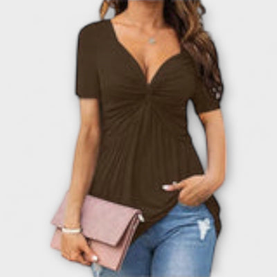 Lina – V-Ausschnitt-T-Shirt