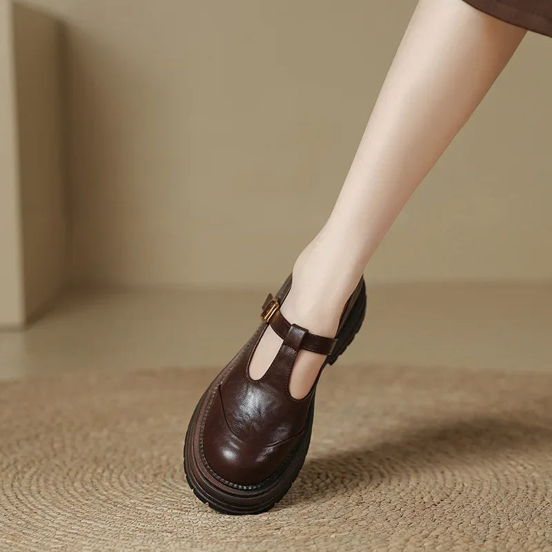 Vintessa™ Elegante Mary Jane Lederschuhe