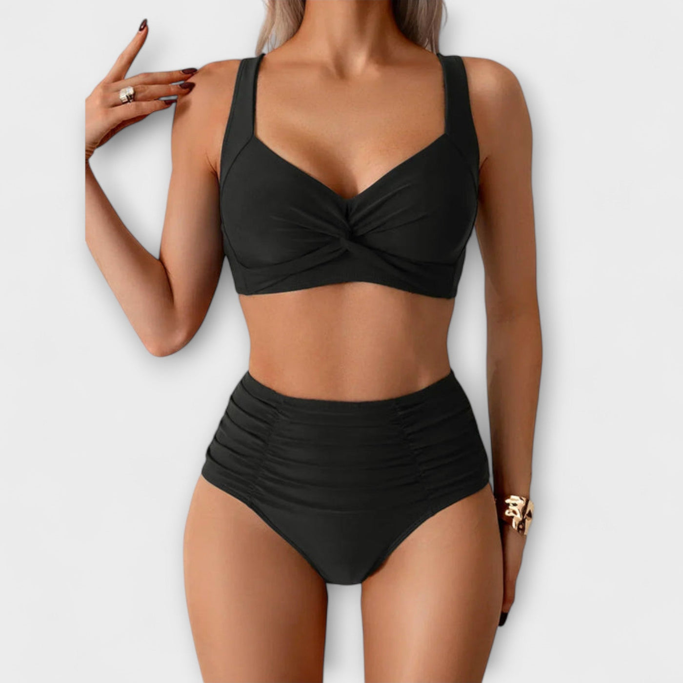 Zoe - Rüschendes Bandeau-Badeanzug