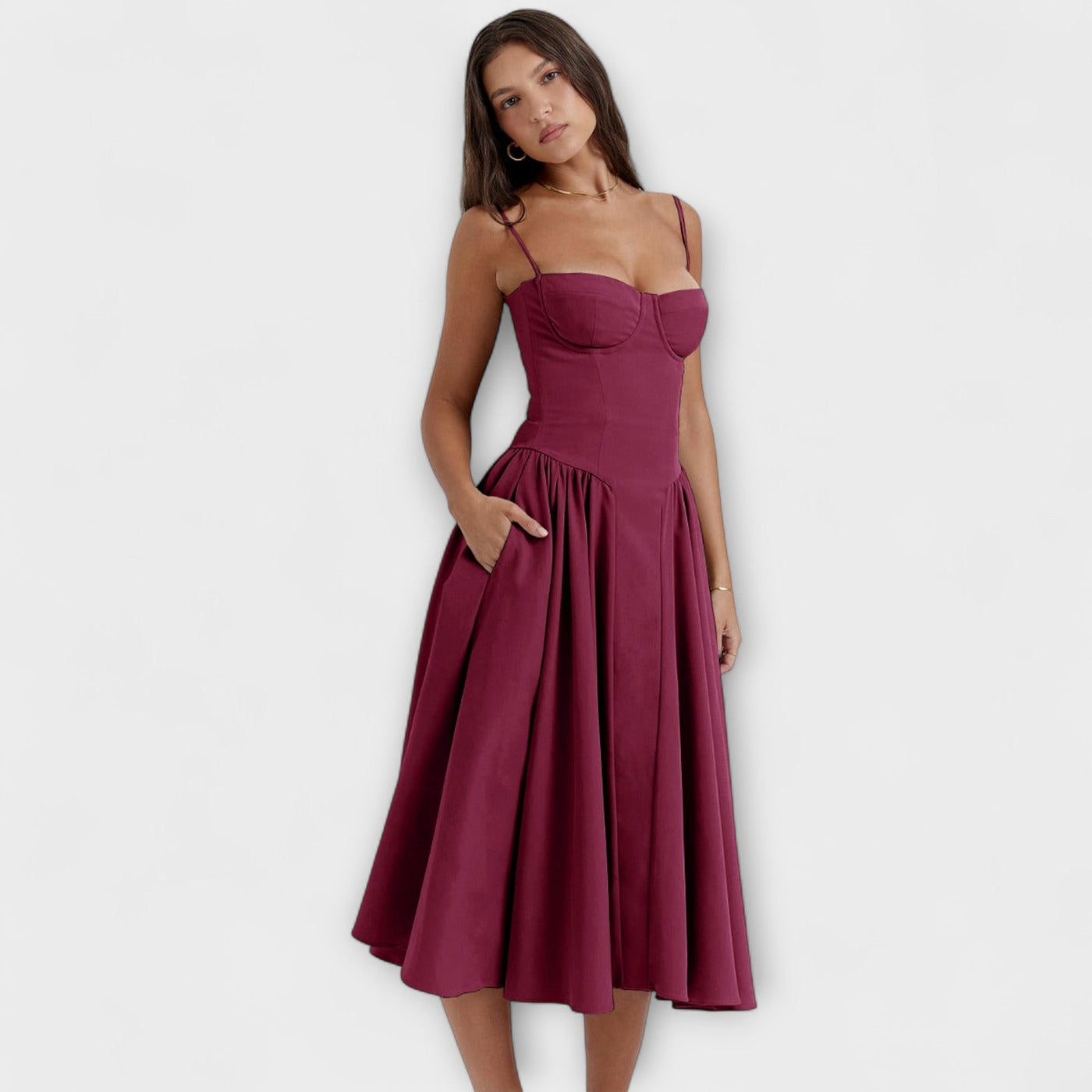 Rosalie - Verfeinertes ärmelloses Korsettkleid