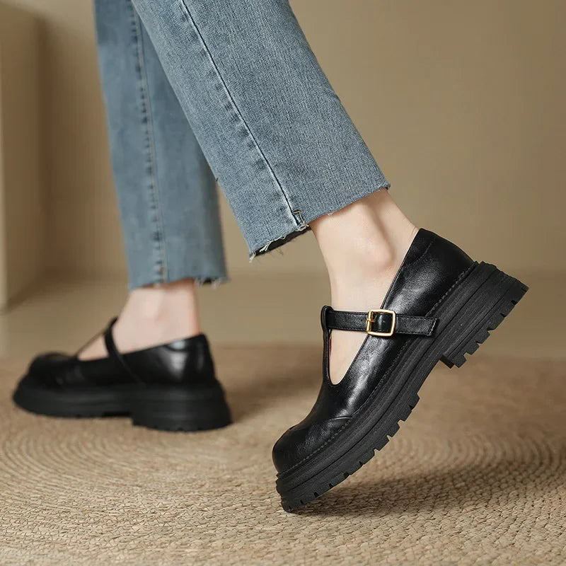 Vintessa™ Elegante Mary Jane Lederschuhe