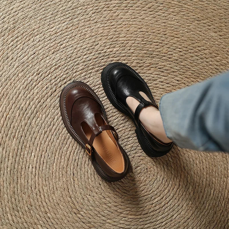 Vintessa™ Elegante Mary Jane Lederschuhe