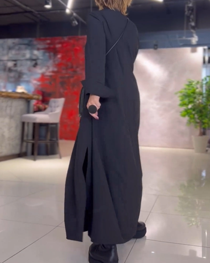 Liora™ – Weites Maxikleid mit Seitenschlitz