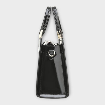 Lora. -  Glänzende Krokodilledermuster-Handtasche