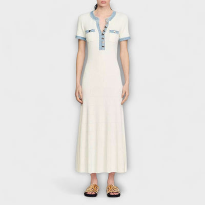 Alecia - Strukturierte Maxi-Kleid