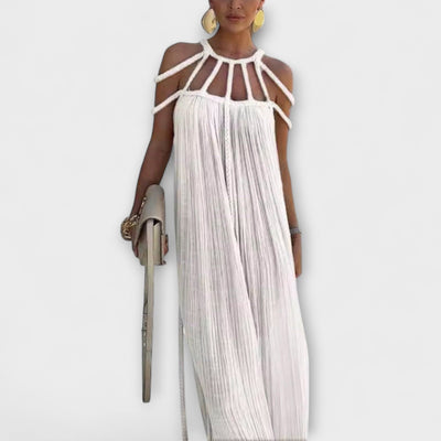 Briar - Ein schickes Maxikleid aus Mischgewebe mit drapierten Zöpfen