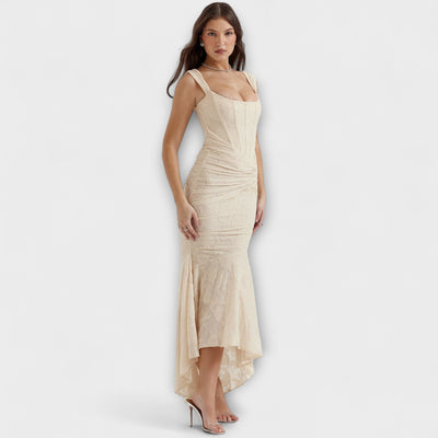 Renske - Langes Kleid mit Eleganten und Raffinierten Korsett