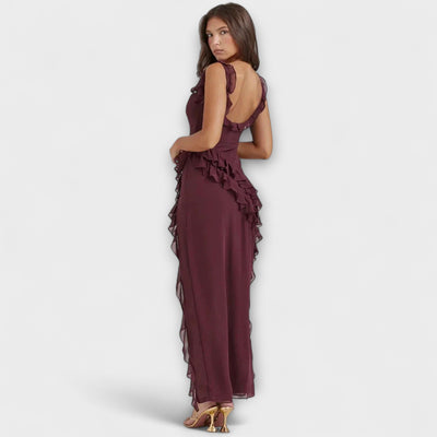 Lara - Stilvolles Maxikleid mit Schlitz