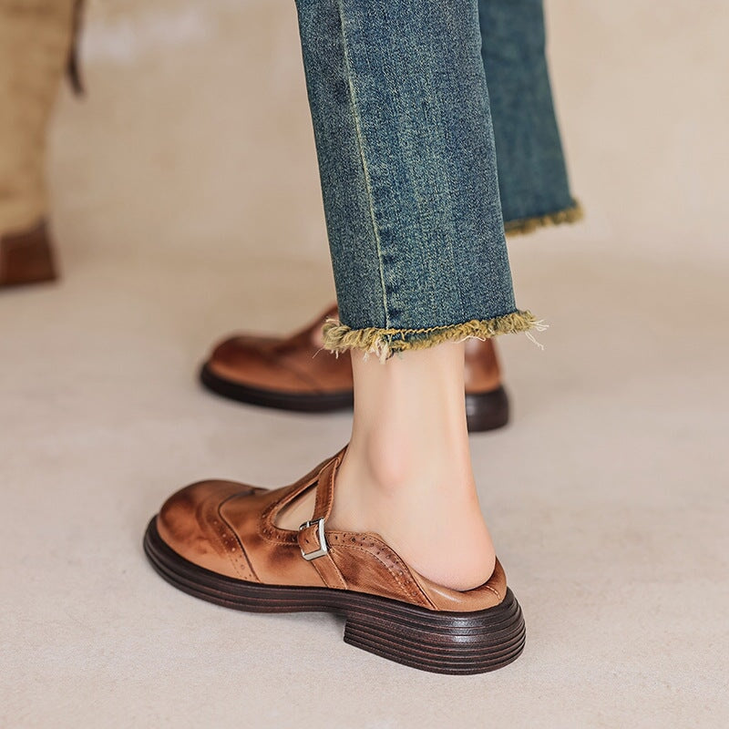 Veloria™ Elegante Echtleder Mary Janes