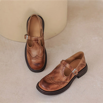 Veloria™ Elegante Echtleder Mary Janes